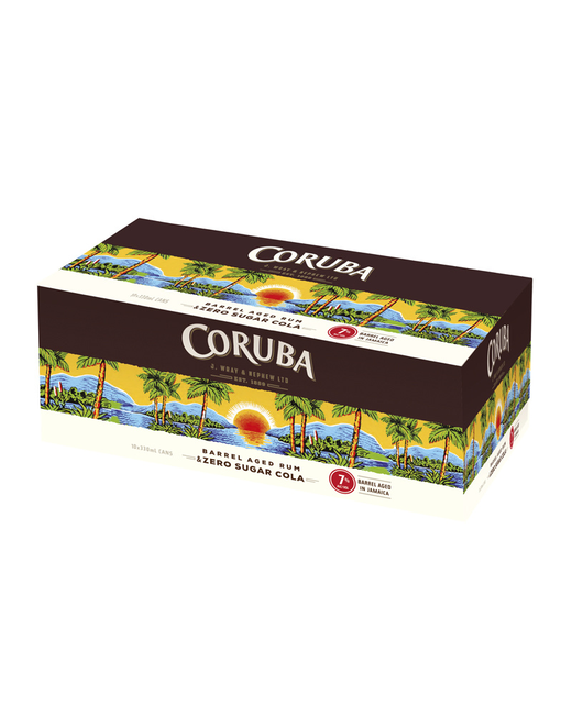 Coruba & Cola Zero Sugar 10pk cans