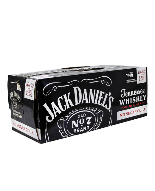 Jack Daniel's No Sugar Cola 375ml 10pk cans