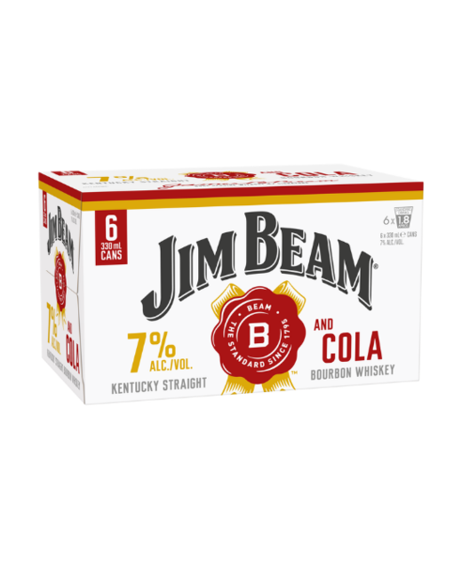 Jim Beam Gold & Cola 7% 6pk cans