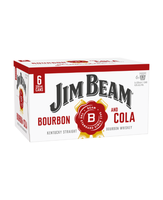 Jim Beam & Cola 4.8% 6pk cans