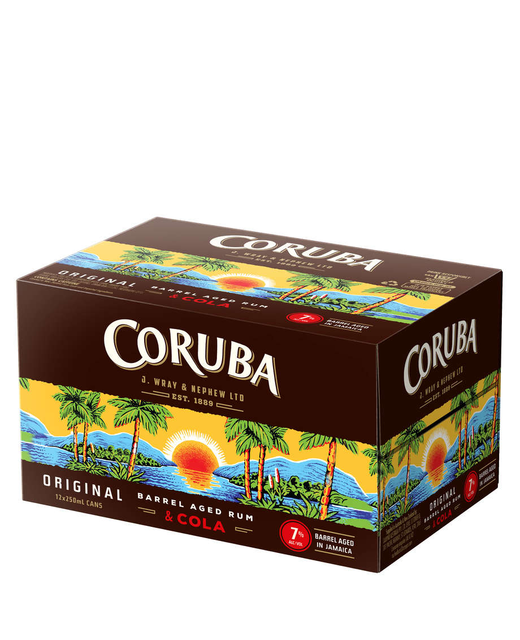 Coruba & Cola 7% 250ml 12pk cans