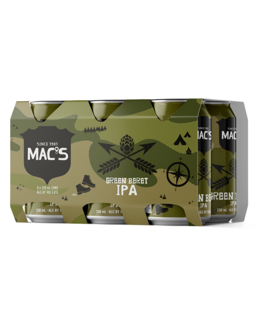 Macs Green Beret 6pk Cans