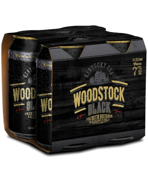 Woodstock Black 330ml 4pk cans