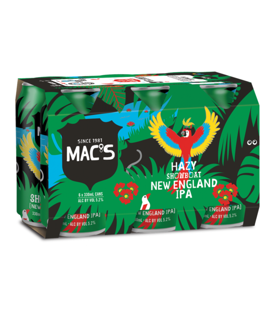 Mac’s Hazy Showboat New England IPA 330ml 6pk cans