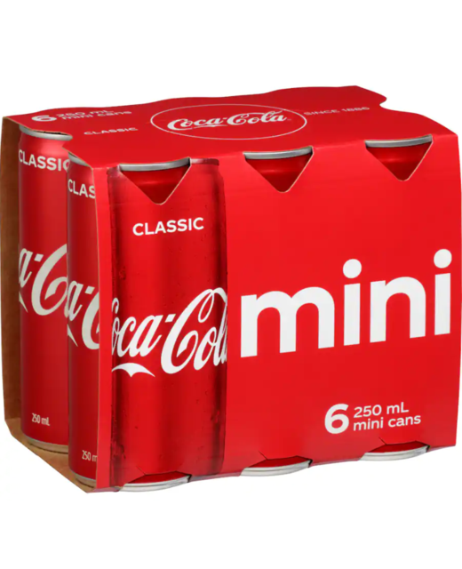 Coke Classic 250ml 6pk cans