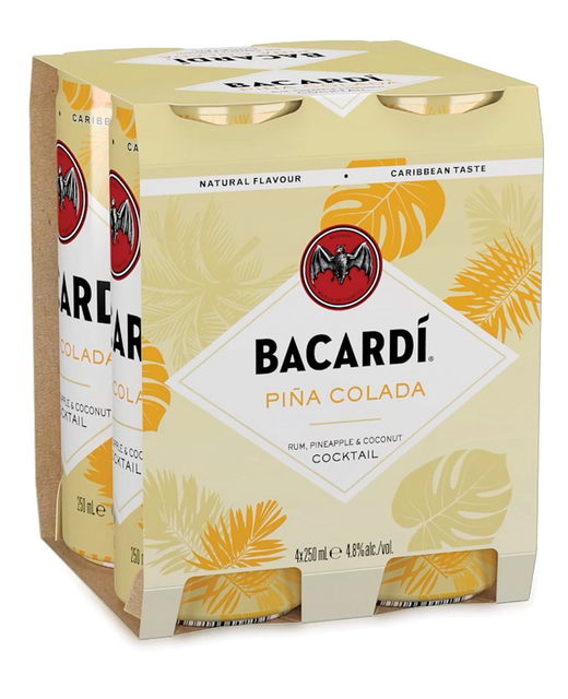 Bacardi Pina Colada 4pk cans