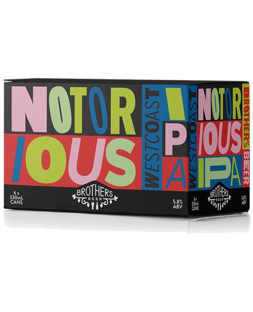Brothers Beer Notorious West Coast IPA 6pk cans