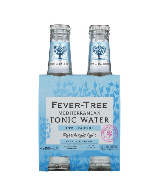 Fever-Tree Light Mediterranean Tonic 200ml 4pk BTL