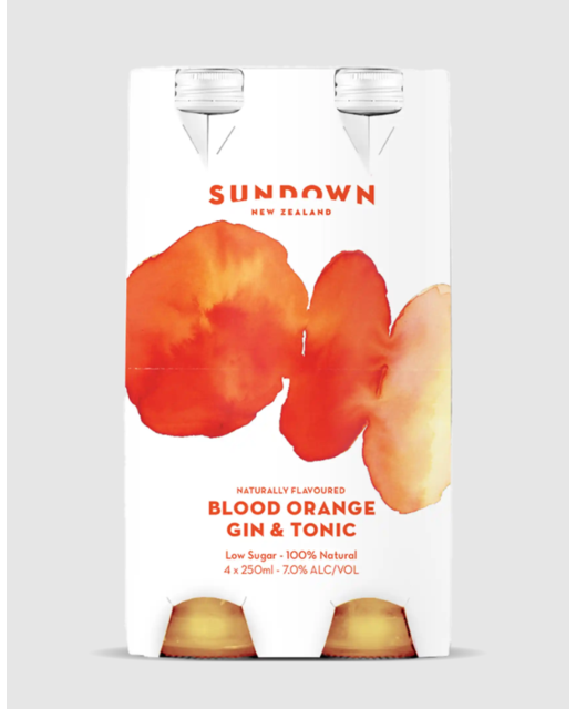 Sundown Blood Orange Gin & Tonic 4pk BTL