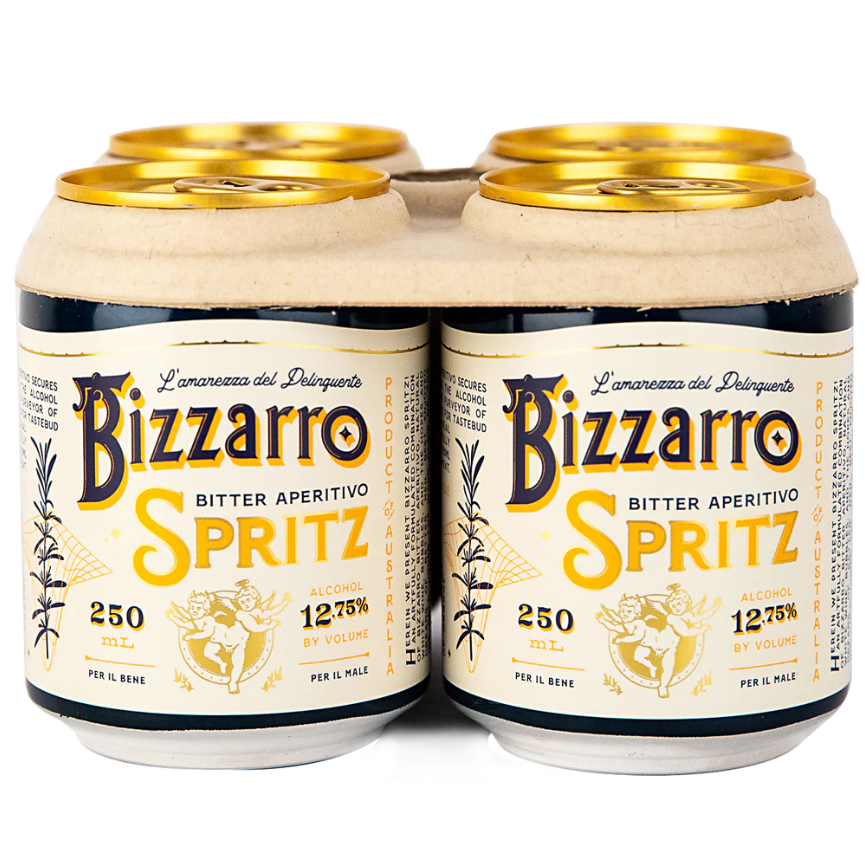 Bizzarro by Delinquente Spritz 4pk cans Wine White, sparkling, Rose Waipu Liquor Centre