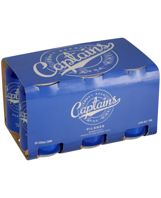 Captains Pilsner 330ml 6pk cans