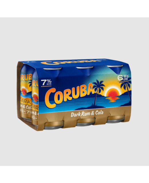 Coruba Dark Rum & Cola 7% 330ml 6pk cans