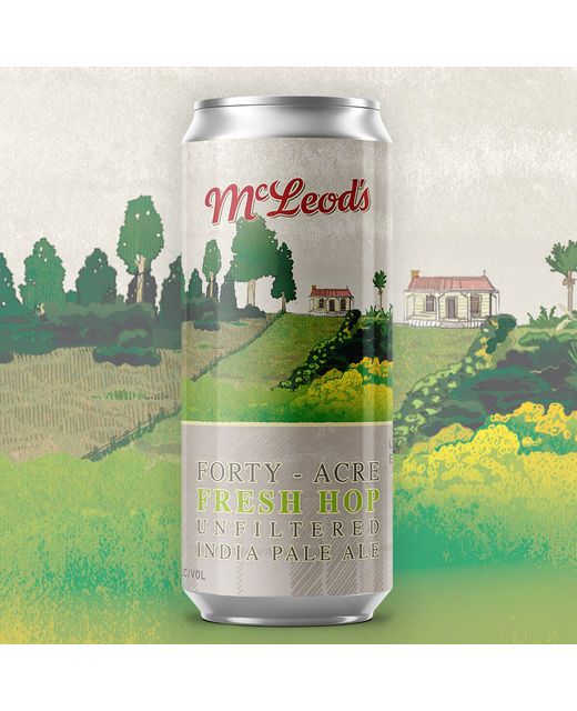 McLeod's Forty-Acre Fresh Hop Unfiltered IPA 440ml