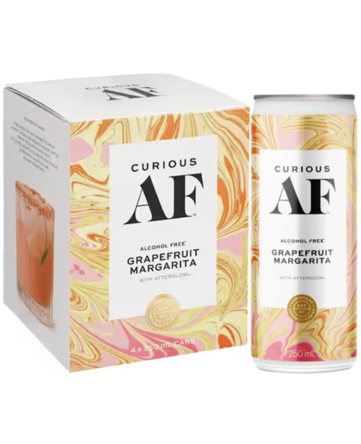Curious AF Alcohol Free Grapefruit Margarita 4pk cans
