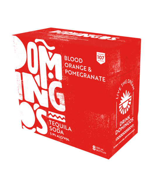 Domingo's Blood Orange & Pomegranate Tequila Soda 8pk BTL