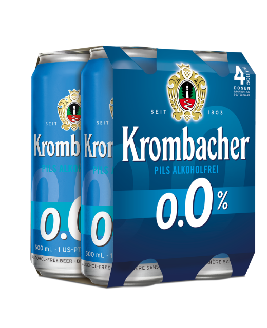 Krombacher Pilsner 0.0 500ml 4pk cans