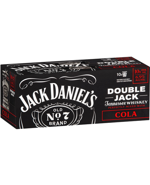 Jack Daniel's Double Jack Cola 375ml 10pk cans