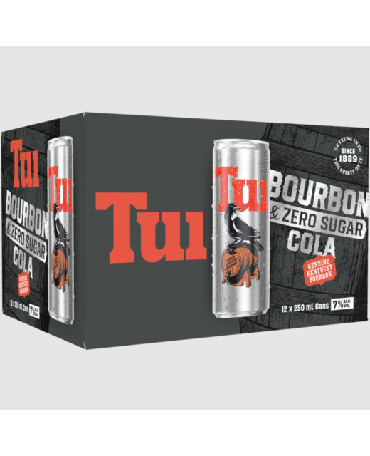 Tui Bourbon & Zero Sugar Cola 12pk cans
