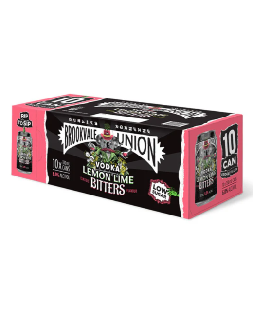 Brookvale Union Vodka Lemon Lime & Bitters 10pk