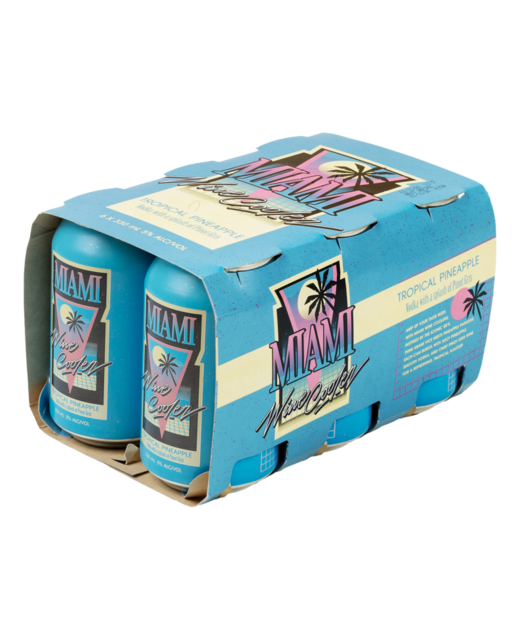 Miami Wine Cooler Tropical Pineapple 6pk cans