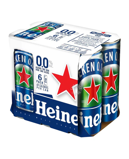 Heineken 0.0% Sleek 6pk cans