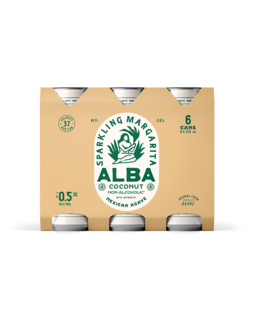 Alba Non-Alcoholic Coconut Sparkling Margarita 6pk cans