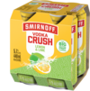 Smirnoff Vodka Crush Lemon & Lime 440ml 4pk cans