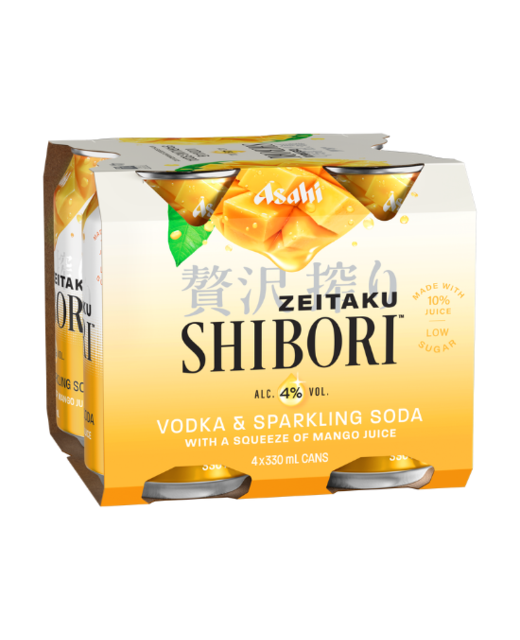 Asahi Zeitaku Shibori Vodka & Sparkling Soda w Mango 4pk cans