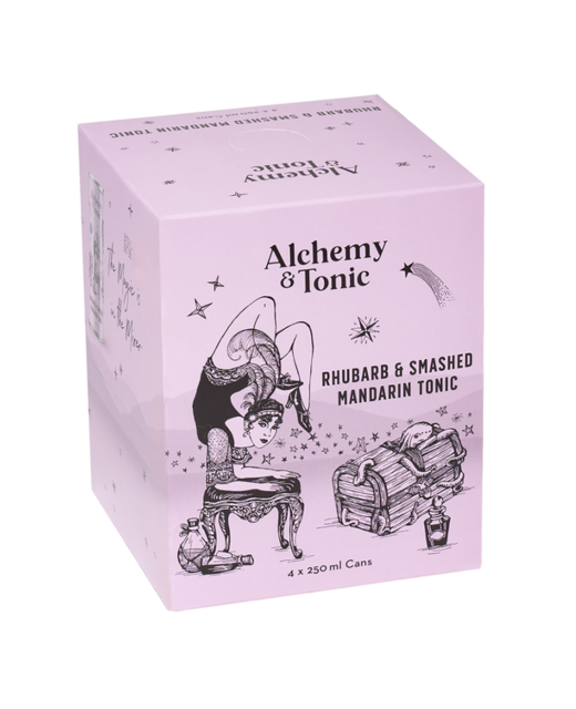 Alchemy & Tonic Rhubarb & Smashed Mandarin Tonic 4pk cans
