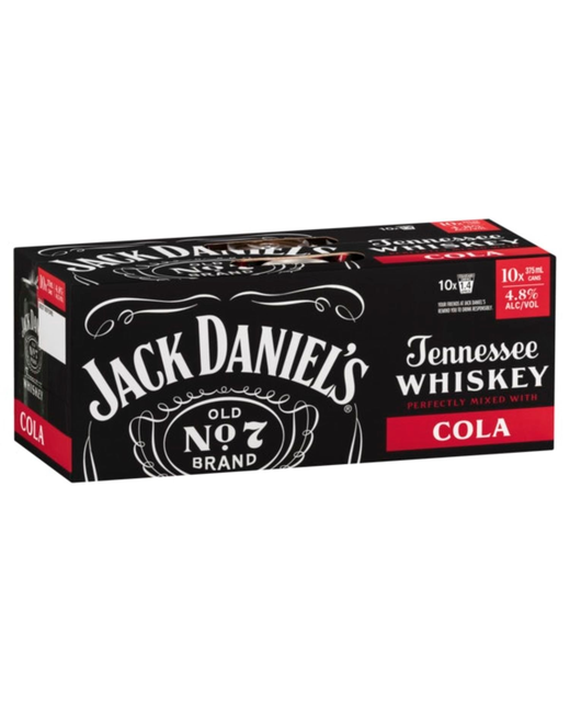 Jack Daniel's Cola 375ml 10pk cans