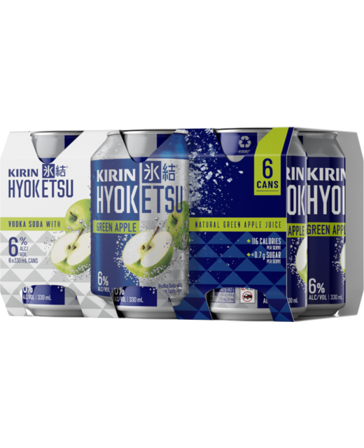 Kirin Hyoketsu Green Apple 6pk cans