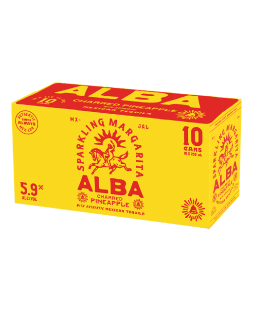 Alba Sparkling Margarita Charred Pineapple 10pk cans