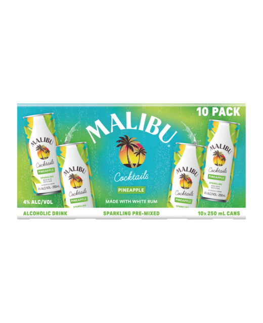 Malibu Pineapple 250ml 10pk cans