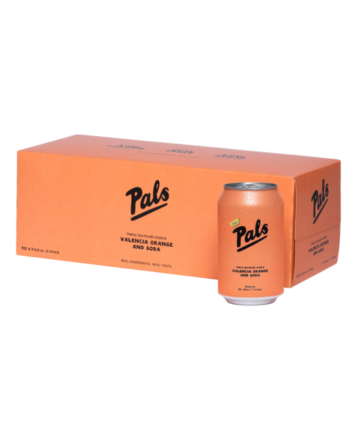 Pals Orange Vodka, Valencia Orange & Soda 10pk cans