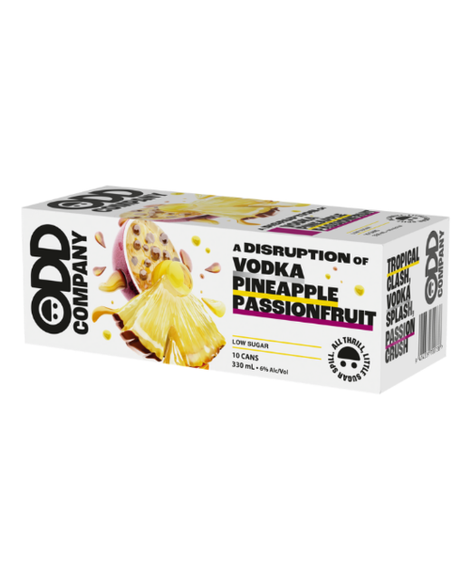 Odd Company Vodka Pineapple Passionfruit 10pk cans