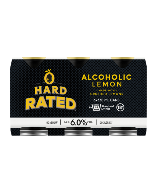 Hard Rated Alcoholic Lemon 6pk cans