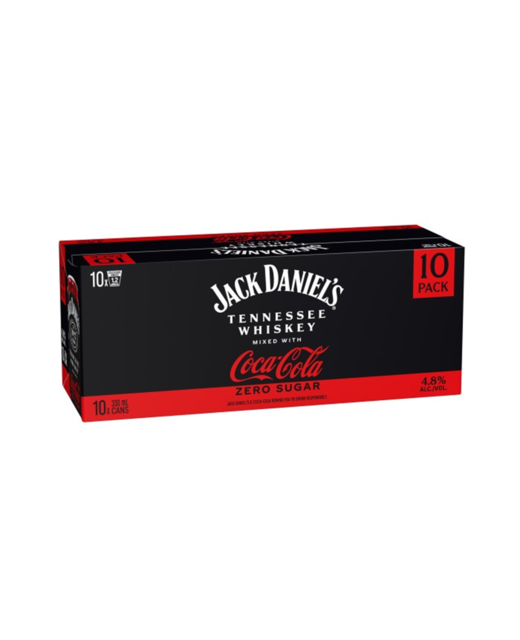 JD Double Jack & Coke Zero Sugar 10pk