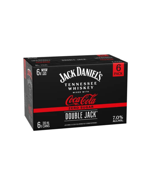 JD Double Jack & Coke Zero Sugar 6pk