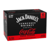 Jack Daniel's & Coca-Cola Zero Sugar 6pk cans