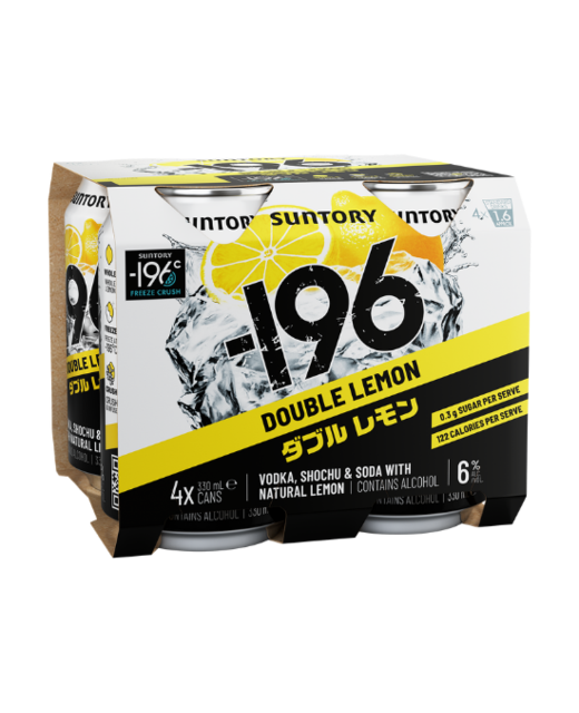 Suntory -196 Double Lemon 4pk cans