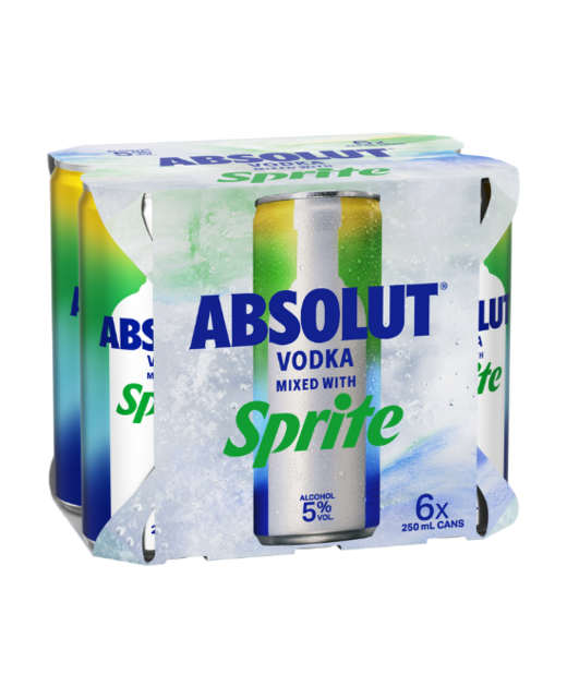 Absolut & Sprite 250ml 6pk cans