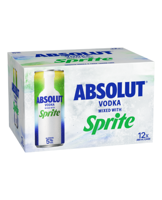 Absolut & Sprite 250ml 12pk cans