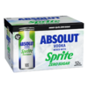 Absolut & Sprite Zero Sugar 250ml 12pk cans