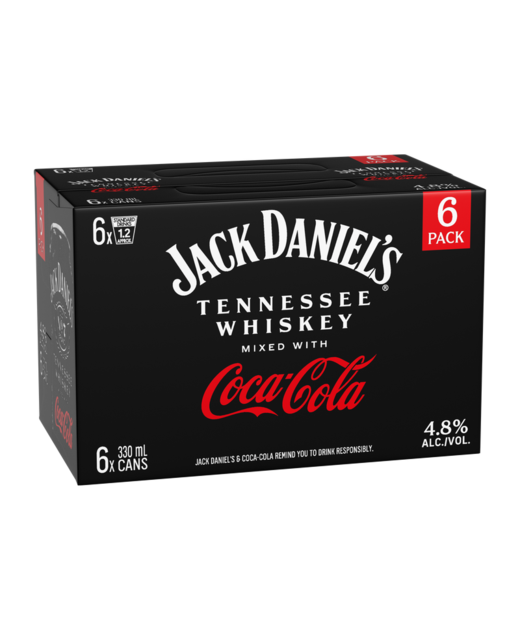 Jack Daniel's & Coca Cola 330ml 6pk cans