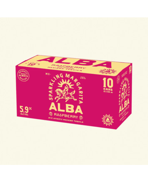 Alba Sparkling Margarita  Raspberry 10pk cans