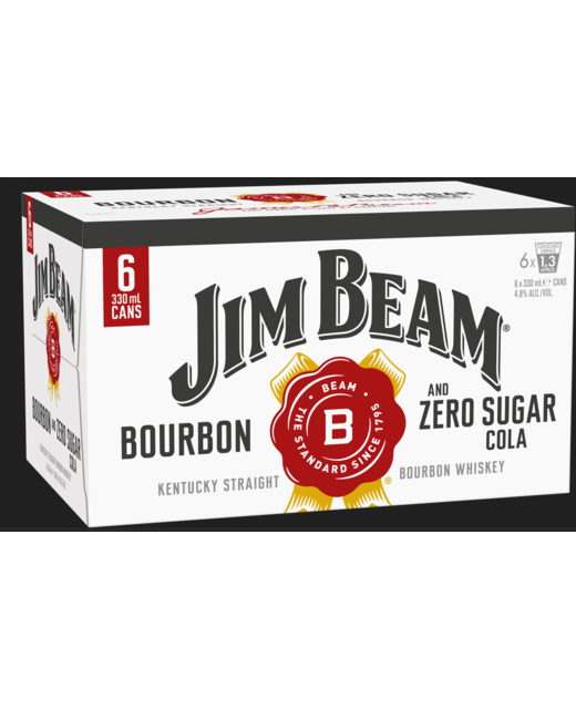 Jim Beam Zero Sugar 6pk cans