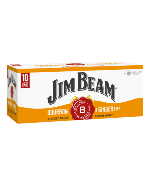 Jim Beam & Ginger Beer 10pk cans