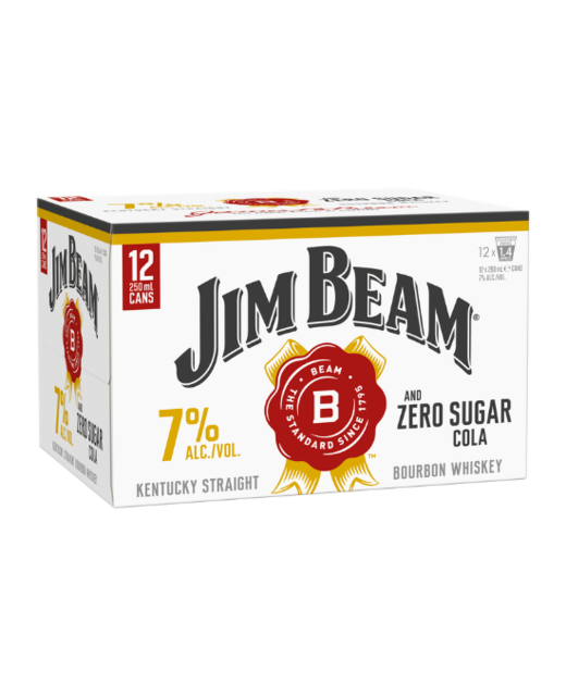 Jim Beam Gold & Zero Sugar Cola 7% 12pk cans