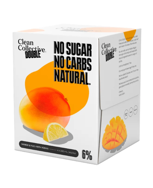 Clean Collective Double Mango & Yuzu 4pk