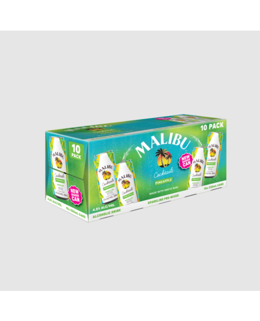 Malibu Cocktails Pineapple 330ml 10pk cans
